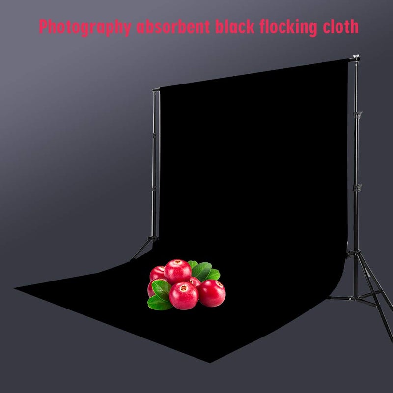 Erthree Black Velvet Photography Backdrop,Light Absorbing Non Reflective Solid Professional Black Background Cloth - Image 4